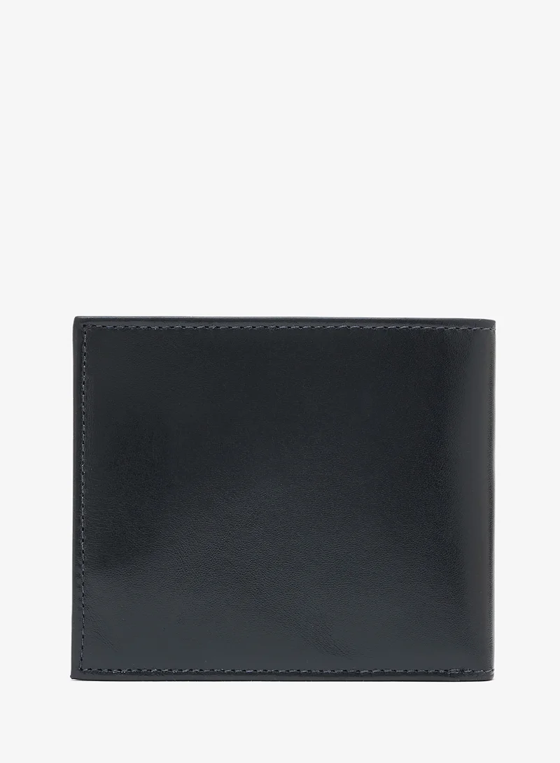 Ted Baker Black Embossed Corner Leather Bifold Coin Wallet for Men | Best Price UAE